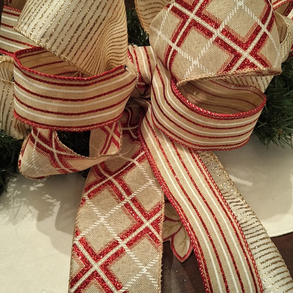 Festive Holiday Centerpiece with Red and Gold Accents